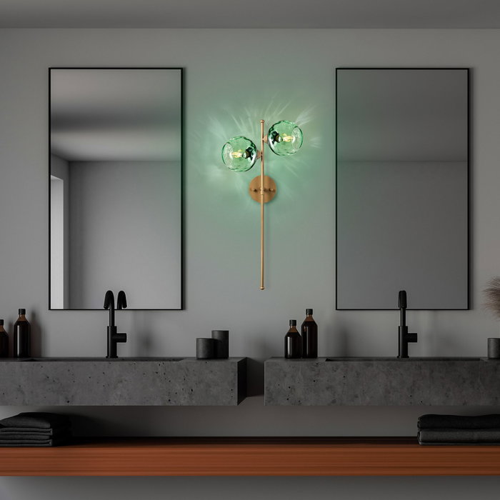 Opviq Lámpara de Pared Menta y Oro